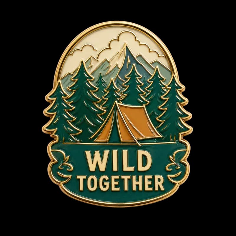 Wild Together outdoor enamel pin